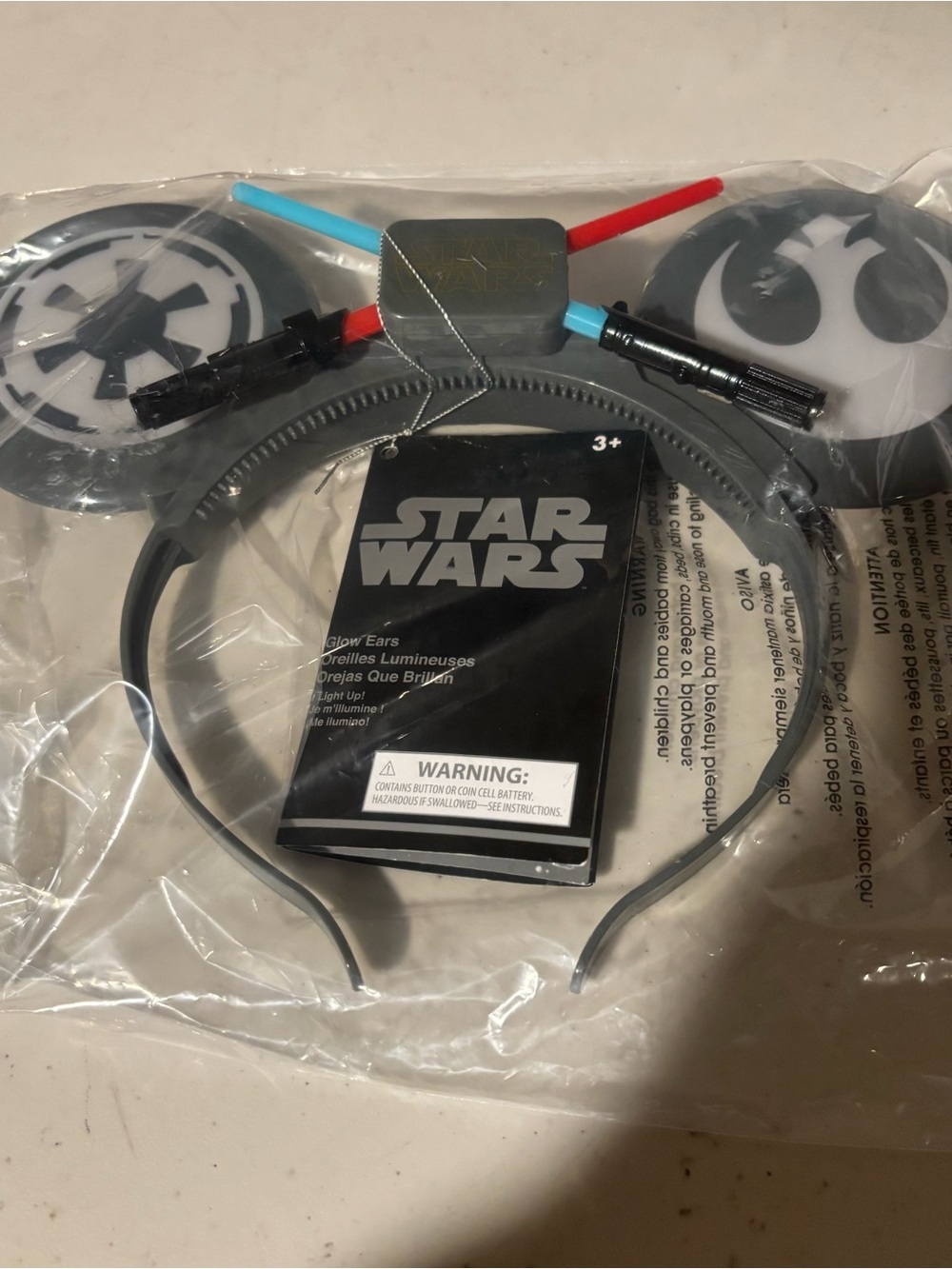 Star Wars Light-Up Headband with Red and Blue Lightsaber Accents